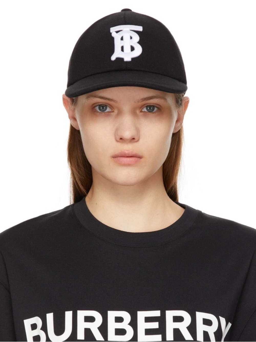 Burberry TB Logo Cap Black & White